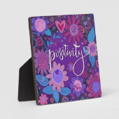 Positiviteit Inspirerend Hart Bloemen  Fotoplaat (Voorkant)