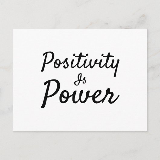 Positiviteit is kracht briefkaart (Voorkant)