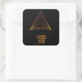 Positiviteit Mantra Gold Sacred Geometry Square St Vierkante Sticker (Tas)