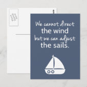 Positiviteit Mentaliteit Zeilboot Citaat Briefkaart (Voorkant / Achterkant)
