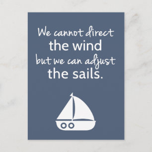 Positiviteit Mentaliteit Zeilboot Citaat Briefkaart