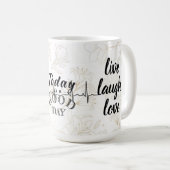 Positiviteit met deze elegante witte mok met (Voorkant rechts)