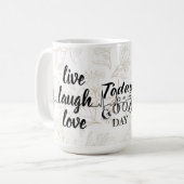 Positiviteit met deze elegante witte mok met (Voorkant links)