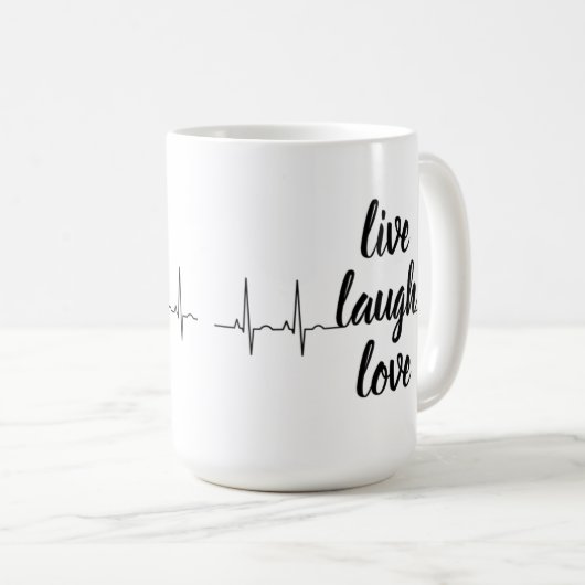 Positiviteit met deze elegante witte mok met (Voorkant rechts)