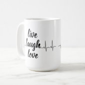 Positiviteit met deze elegante witte mok met (Voorkant links)