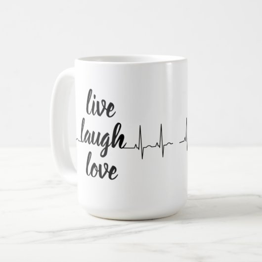 Positiviteit met deze elegante witte mok met (Voorkant links)