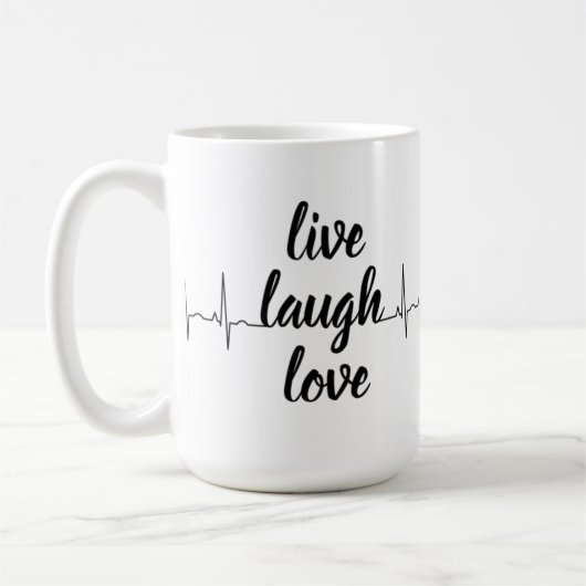 Positiviteit met deze elegante witte mok met (Links)