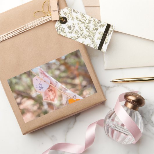 Positiviteit met I Am Light Rechthoekige Sticker (Geschenken)