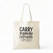 Positiviteit overal Motivatie Canvas tas