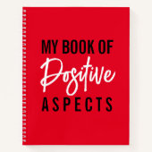Positiviteit Rode Chique Typografie Spiritueel Notitieboek (Voorkant)