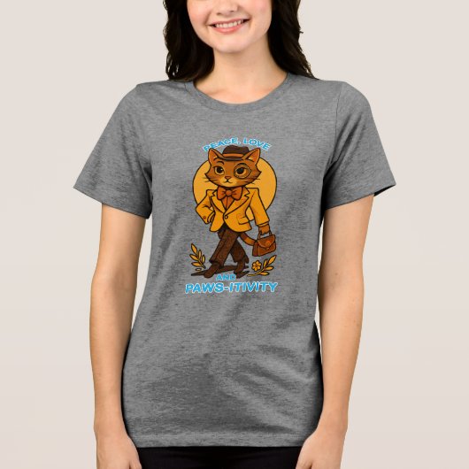 positiviteit Tri-Blend shirt (Voorkant)
