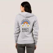Positiviteit uitstralen | Kleurrijke Regenboog en  Hoodie (Achterkant volledig)