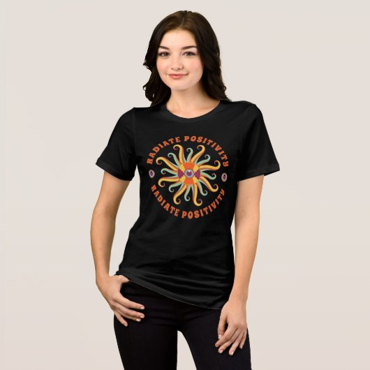 Positiviteit uitstralen - Retro Tri-Blend Shirt (Voorkant volledig)