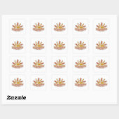 Positiviteit uitstralen Retro Zon Sticker - 70s Bo (Vel)