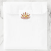 Positiviteit uitstralen Retro Zon Sticker - 70s Bo (Tas)
