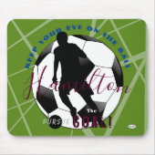 Positiviteit Voetbal Mousepad Lime Green HAMbyWG Muismat (Voorkant)
