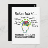 Positiviteit voor geestelijke gezondheid briefkaart (Voorkant / Achterkant)