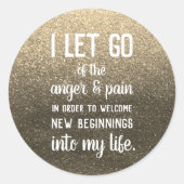 Positiviteit Wellness Anger Management Mental Heal Ronde Sticker (Voorkant)