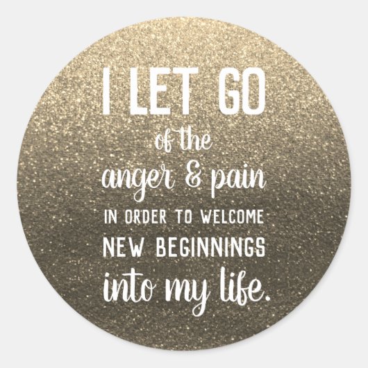 Positiviteit Wellness Anger Management Mental Heal Ronde Sticker (Voorkant)