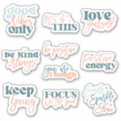 Positiviteit Zelf Liefde 10pc Waterdichte Sticker (Voorkant)