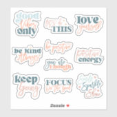Positiviteit Zelf Liefde 10pc Waterdichte Sticker (Vel)