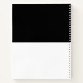 Positiviteit Zwart Wit Minimalistische Dankbaarhei Notitieboek (Achterkant)