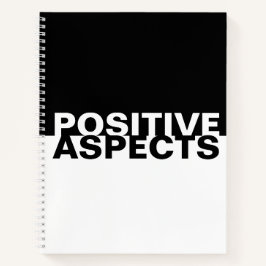 Positiviteit Zwart Wit Minimalistische Dankbaarhei Notitieboek