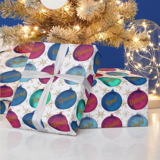 Positiviteitsbauble gift wrapping papier rol (Feestdagen)