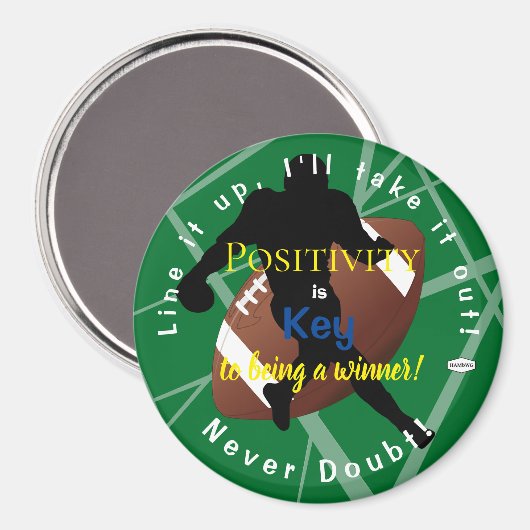PositiviteitsFootball Magnet Green HAMbyWG (Voorkant / Achterkant)