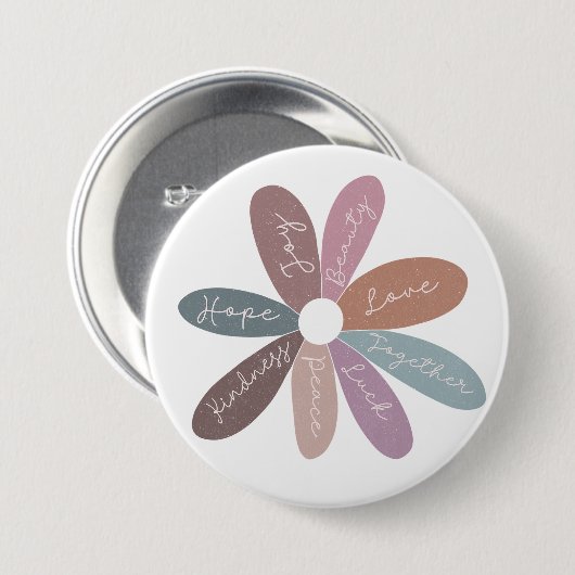 Positiviteitsgeluk Daisy Daily Affirmations Cute Ronde Button 7,6 Cm (Voorkant /achterkant)