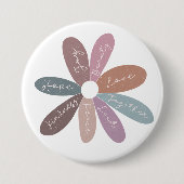 Positiviteitsgeluk Daisy Daily Affirmations Cute Ronde Button 7,6 Cm (Voorkant)
