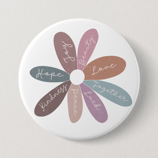 Positiviteitsgeluk Daisy Daily Affirmations Cute Ronde Button 7,6 Cm (Voorkant)