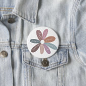 Positiviteitsgeluk Daisy Daily Affirmations Cute Ronde Button 7,6 Cm (In situ)