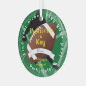 Positiviteitsiroop: groen HAMbyWG Glas Ornament (Voorkant links)