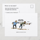 Positiviteitspolitie Funny Cancer Cartoon Kaart (Voorkant / Achterkant)