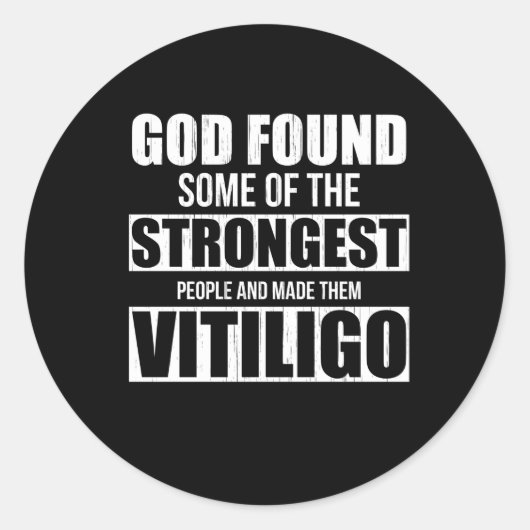 Positiviteitswaander vitiligo ronde sticker (Voorkant)