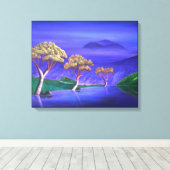 Positivitree voor Yoko Abstract Imaginair Lake Canvas Afdruk (Insitu (Houten vloer))