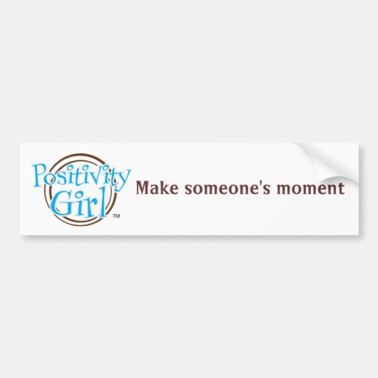 Positivity Girl™ MSM-Bumpersticker Bumpersticker (Voorkant)