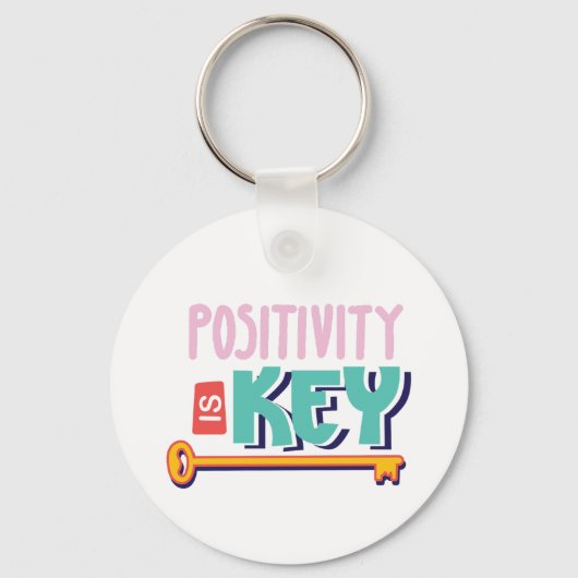 positivity is the key design  sleutelhanger (Voorkant)