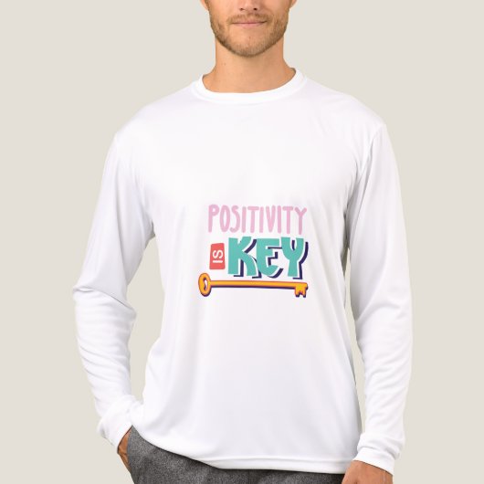 positivity is the key design Tri-Blend shirt (Voorkant volledig)