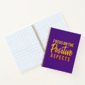 Positivity Law of Attraction Trendy Paarse Slogan Notitieboek (Binnen)