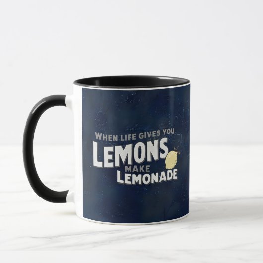Positivity Power Lemonade Motivational Combo Coffe Mok (Links)