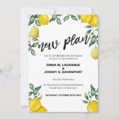 Posponed bruiloft date, lemon new plan aankondigin save the date (Voorkant)