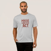 Posse Comitatus Act Distressed Barbed Wire Design T-shirt (Voorkant volledig)