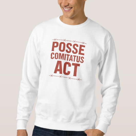 Posse Comitatus Act Distressed Barbed Wire Design Trui (Voorkant)