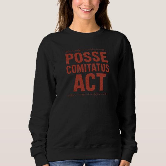 Posse Comitatus Act Distressed Barbed Wire Design Trui (Voorkant)