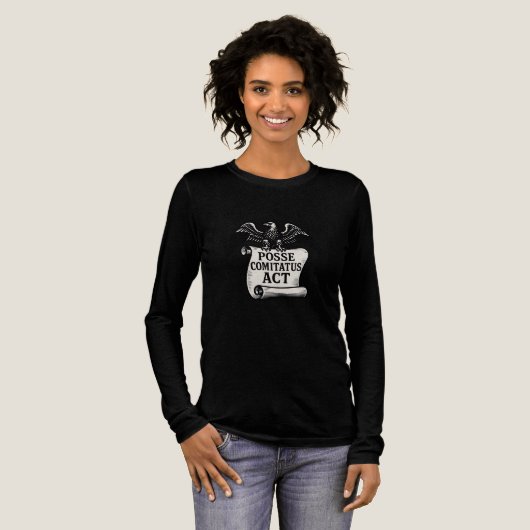 Posse Comitatus Act Eagle Scroll Tri-Blend Shirt (Voorkant)
