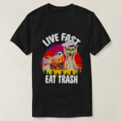 Possum and Raccoon Live Fast Eat Classic TSh T-shirt (Design voorkant)