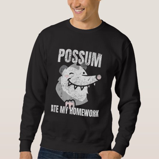 Possum Ate Mijn thuiswerk Trui (Voorkant)