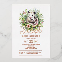Possum Baby shower Folie Uitnodiging